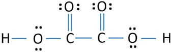 oxalic acid H2C2O4 lewis structure